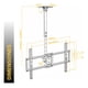 thumbnail image 5 of Soporte TV Techo Ajustable Inclinable Para Pantallas De 32 A 70 Pulgadas Base Metalica Reforzada Carga 68kg Perno Seguridad Color Negro FIGOIMPORT, 5 of 8