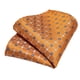 thumbnail image 4 of Corbata hombre seda con pañuelo y colleras Modelo Solinario Naranjo, 4 of 6