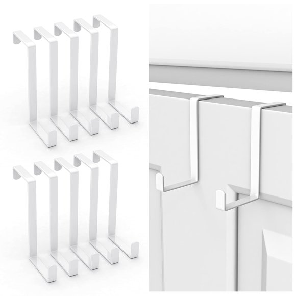 Ganchos para Puerta Booda Brand Pack de 10 unidades Blanco en forma Z