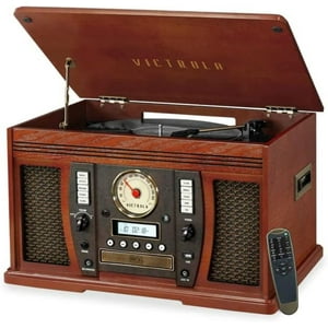 Tocadiscos Victrola Aviator 8 En 1 Bluetooth Caoba