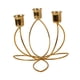thumbnail image 4 of Candelabro De Metal Con Adorno Para Ba?o, Hotel, Acción De Gracias, Para 3 Velas, Color Dorado, 4 of 5