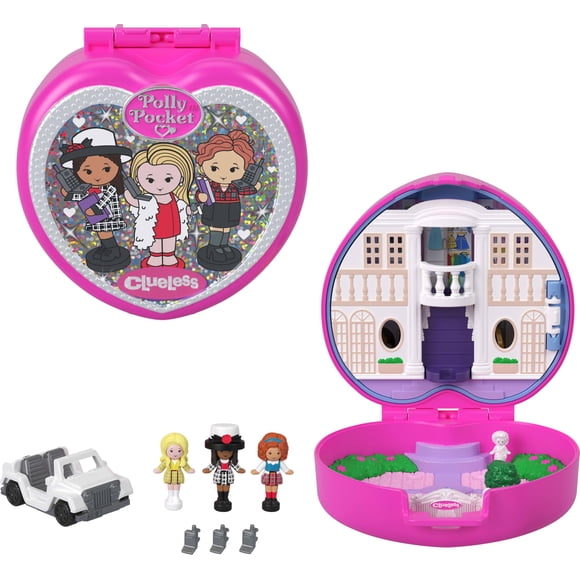 Playset Polly Pocket x Clueless Collector Compact con micromuñecas