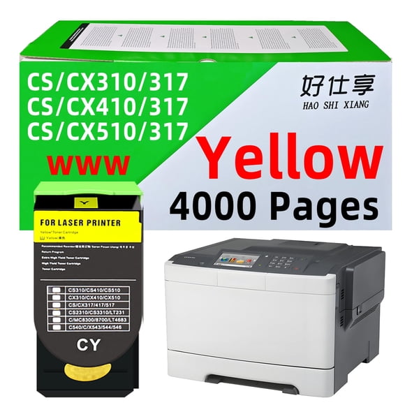 Cartucho de tóner amarillo HAO SHI XIANG de 4000 páginas