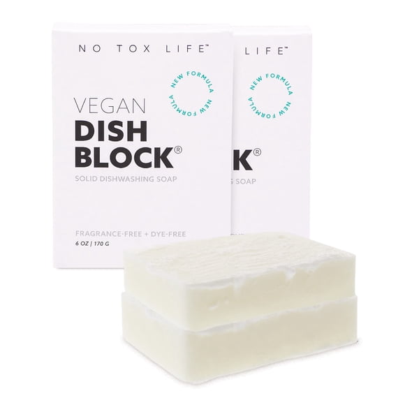 Bloque para platos vegano Dish Soap No Tox Life, 177 ml, paquete de 2