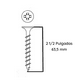 thumbnail image 2 of Tornillo Volcanita Rosca Madera CRS zincado 8 x 2 1/2 - 100 Unidades, 2 of 4
