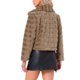 thumbnail image 3 of INSPIRE CHIC Chaqueta corta de felpa con cuello vuelto abierto de piel sintética para mujer M Caqui oscuro, 3 of 6