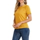 thumbnail image 4 of INSPIRE CHIC Blusa de Mujer para Regreso a Clases con Cuello Peter Pan en Contraste y Mangas Cortas con Lunares M Amarillo, 4 of 6