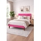 thumbnail image 1 of Cama Plaza y Media Turin Rosado Respaldo + Base + Colchon Mery Desing Excellence Plus, 1 of 8