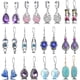 thumbnail image 1 of Set 12 Pares Aros Gota Drusa Cristal Colgantes, 1 of 3
