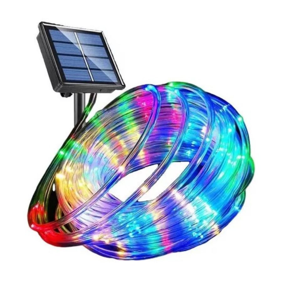 Click Ventas - Manguera Led Solar Multicolor Navidad 10 Metros Multicolor
