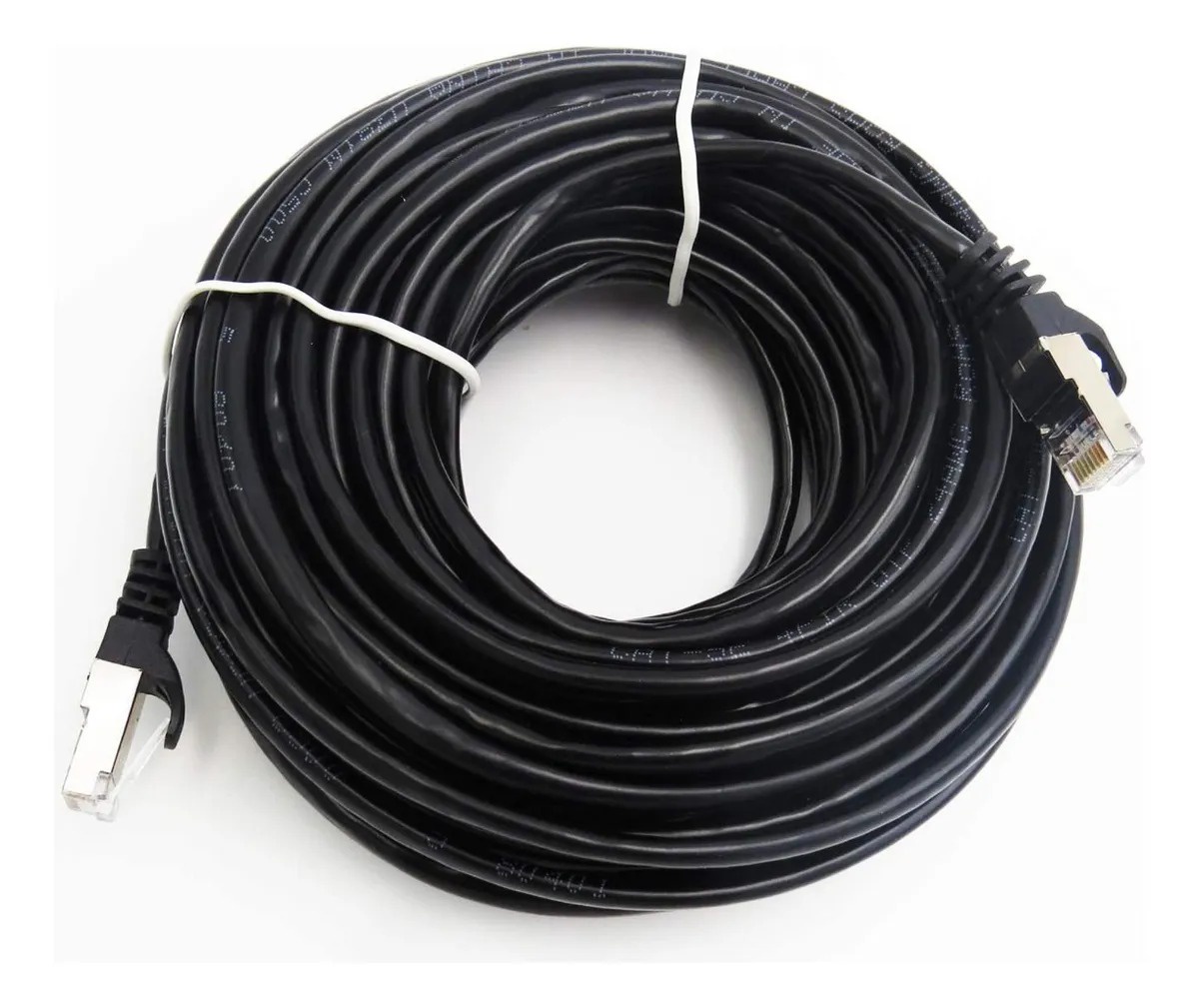 Genérica - Cable De Red Cat6 Rj45 De 30 Metros Gigabit Ethernet Para Exterior Armado