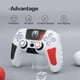 thumbnail image 2 of Funda para controlador de PlayStation 5, funda de silicona antideslizante para el mando de PS5 con tapones para el pulgar, protectores para el joystick y adhesivo envolvente para la funda-Blanco, 2 of 8
