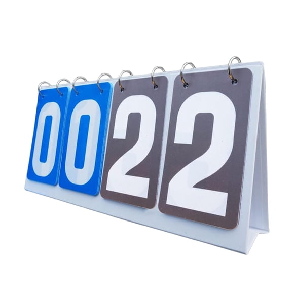 4 Dígitos Flip Score Board Juego Grande Para Pelota De Tenis Baloncesto Voleibol Gris Azul