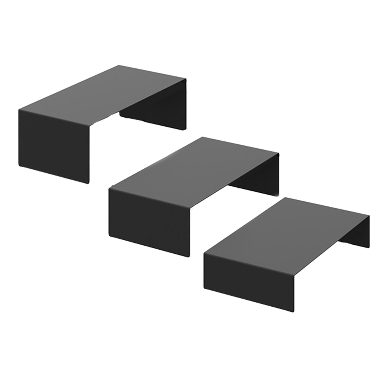 Magideal - Juego De Estantes Para Repostería De 3 Piezas, Juego De Exhibición Para Mesa De Postre, Estante De Exhibición, Soporte Para Pastel Para Perfumes, Cate Negro