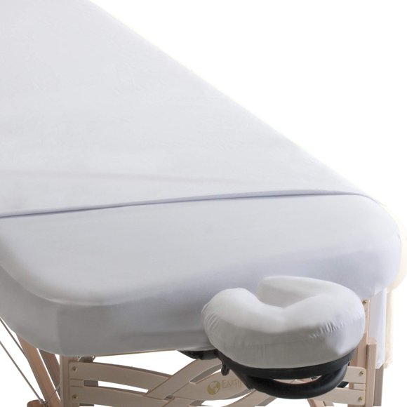 Set de sábanas EarthLite, mesa de masaje completa de microfibra blanca