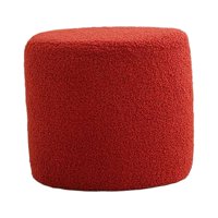 Magideal - Reposapiés Taburete Reposapiés Banco Taburete Estable Silla De Asiento Sofá Taburete De Té Taburete Cilíndrico Pequeño Para Entrada Dormitorio Oficina Rojo