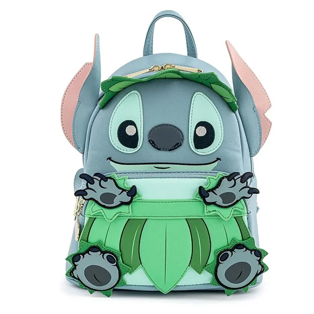 MINISO Disney Loungefly Lilo and Stitch Stitch Stitch Wallet Backpack School Bag Men's and Women's Casual Bag School Backpack
