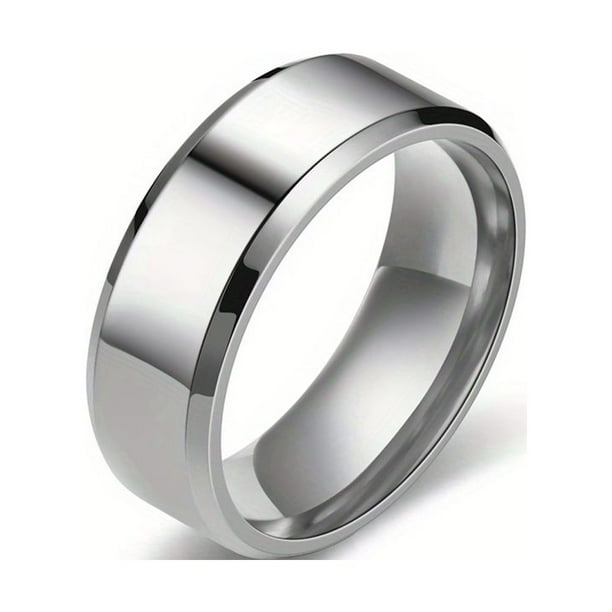 1pc Stylish and Durable Men's Stainless Steel Ring - Perfect for Weddings and Everyday Wear