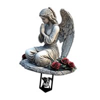 Magideal - Ángel Conmemorativo Plano 2D Con Estaca De Placa De Alas, 7,8X11,8 Pulgadas, Decorativo Para Espacios Al Aire Libre, Adorno Conmemorativo Ligero