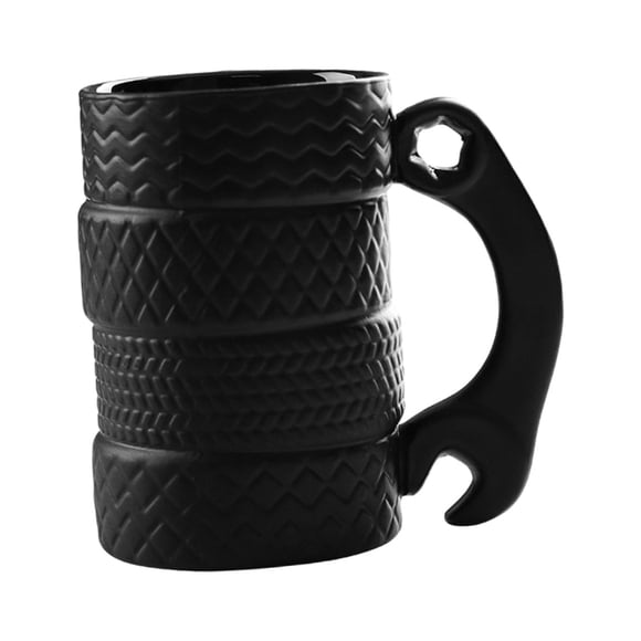 Taza de café con forma de rueda y neumático, novedosa, colección de artículos para beber, taza para bebidas, asa cómoda para hombres, atractiva taza p