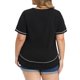 thumbnail image 3 of GRACIA Y GRANDEZA Camisetas de Verano para Mujer Tallas Grandes Manga Corta Cuello Redondo Suelto Casual Blusa de Punto Tops 2X Negro, 3 of 6