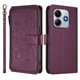 thumbnail image 2 of Funda Cartera Mariposa para [Xiaomi Redmi Note 14 4G] con Soporte y Cremallera Violeta, 2 of 6