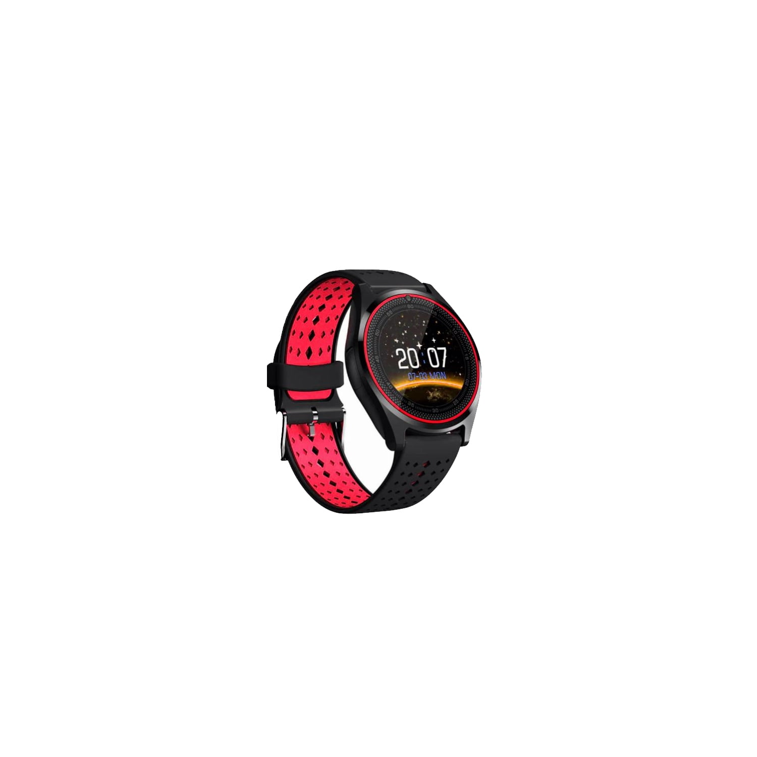 Dblue - Smartwatch Con Pantalla Lcd Bluetooth Color Rojo - Ps