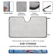 thumbnail image 2 of Ranger Arcoíris Parasol para Parabrisas Delantero Protector Plegable, Visera Solar para Auto Bloquea Rayos UV Mantiene tu Vehículo Fresco140cm*76cm, 2 of 6