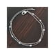 thumbnail image 1 of Pulsera Con Perlas Cadena Doble Con Extensor Color Plateado, 1 of 2