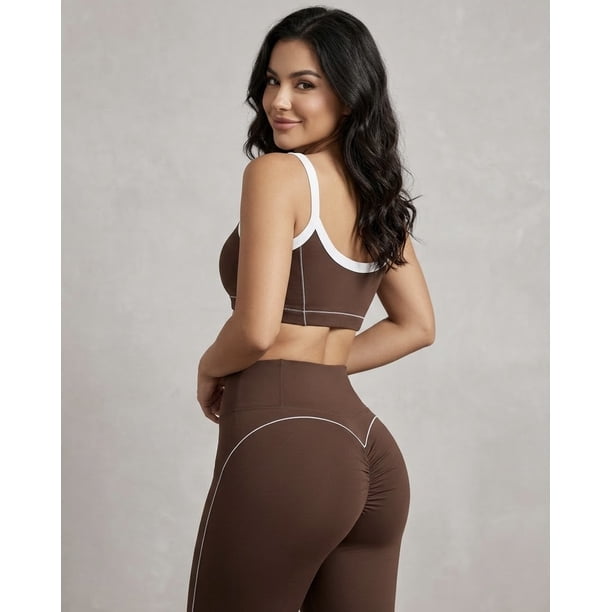 Set Básico Sport Mujer Calza Flare Peto Dry-Fit