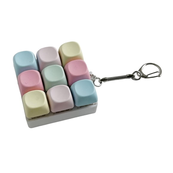 Llavero Multicolor Con 9 Botones, Juguete Para Dedo, Teclado Mecánico Portátil