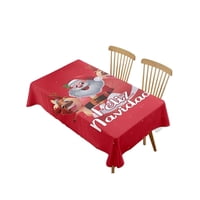 Tengfei - Mantel De Navidad Antimanchas Santa Y Alce