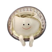 Ioensy - Maceta Colgante Con Forma De Cara Sonriente Para El Hogar, Dormitorio, Estante Estilo F