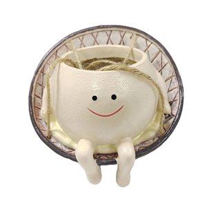 Ioensy - Maceta Colgante Con Forma De Cara Sonriente Para El Hogar, Dormitorio, Estante Estilo F
