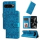 thumbnail image 1 of Funda tipo cartera FOXDOCK para Google Pixel 9 Pro XL , diseño girasol en relieve, cuero PU, cierre magnético, soporte y tarjetero, 1 of 5