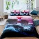 thumbnail image 1 of Lighthouse Duvet Cover Set Nautical Surfing Ocean Wave Bedding Set Queen Polyester Coastal Nature Theme Quilt Cover for Boy Bed Sheets, 1 of 5