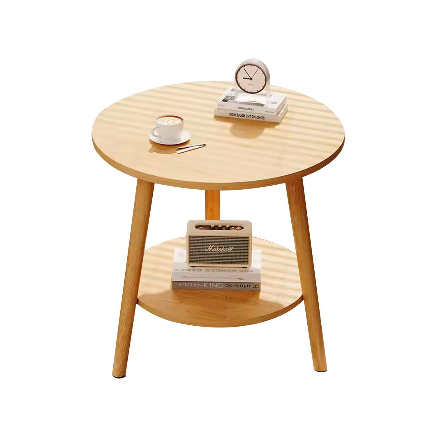 Global Latin Group - Mesa De Centro Con Doble Nivel Organización Y Estilo Marron Claro