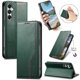 thumbnail image 5 of Funda tipo cartera para Samsung Galaxy A55 de piel con cierre magnético, ranuras para tarjetas y correa para la muñeca Verde, 5 of 6
