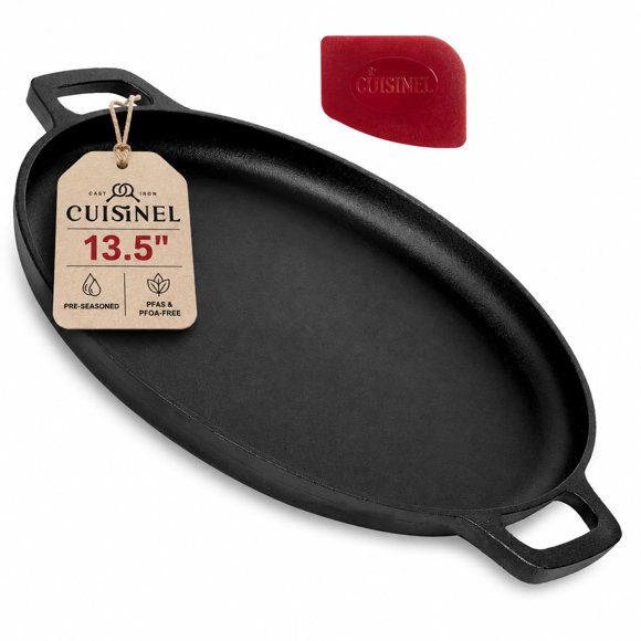 Sartén para pizza Cuisinel de 34 cm de hierro fundido con comal