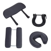 Magideal - Mesa De Masaje Con Soporte Para El Rostro Y Almohada En Forma De U, Cómoda De Piel Sintética Con Brazo Extensible, Cojín Para El Cuello Y La Cabeza, S Negro