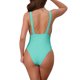 thumbnail image 3 of Monokini sin espalda con escote profundo en V para mujer de INSPIRE CHIC, traje de baño de una pieza con tirantes anchos y control de abdomen con copas acolchadas push-up X-Large Cian, 3 of 5