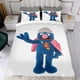 thumbnail image 4 of Grover Conjunto de sábanas temático, trío de piezas, cómodo y amigable con la piel, diseño único, regalo de decoración para el hogar para familiares, amigos y fans, 90 cm * 190 cm, 4 of 6