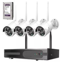 Artihogar - Kit Cctv 4 Cámaras Seguridad Inalambricas 2 Mp + Disco Duro 1 Terabyte Instalado