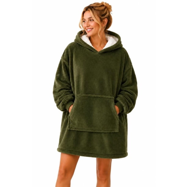 Poleron Felpa Capucha Manta Polar Invierno Unisex Talla Unic