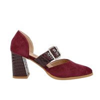 Danicolle Calzado - Zapato Para Mujer Puntiagudo Burdeo Danicolle