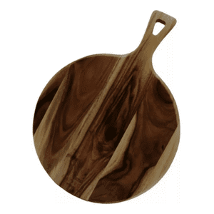 Genérico - Tabla De Picar Circular Con Mango Mcb002 Lisa Marrón