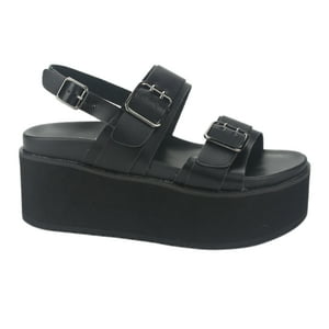 Sandalia Chalada Mujer Viru-31 Negro Plataforma