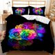 thumbnail image 1 of x325 Bed SheetsRed Rose Romantic Duvet Cover Couple Floral Valentine's Day Gift ed Duvet Cover Set Twin Size Comforter Set 3-Piece Bedding Set (1 Duvet Cover + 2 Pillow Shams) nj325, 1 of 5