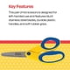 thumbnail image 3 of Scissors School Smart para zurdos, punta roma, para niños, 12,7 cm, original, 3 of 5