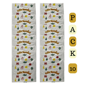 Genérico - Pack 10 Bolsas Plásticas Navideñas Compartir Navidad